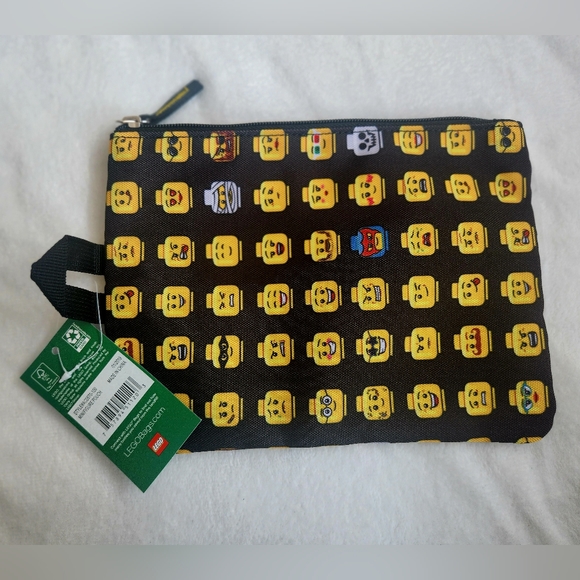 NWT Lego Minifigure Zipper Pouch Pencil Case Authentic - Picture 2 of 2